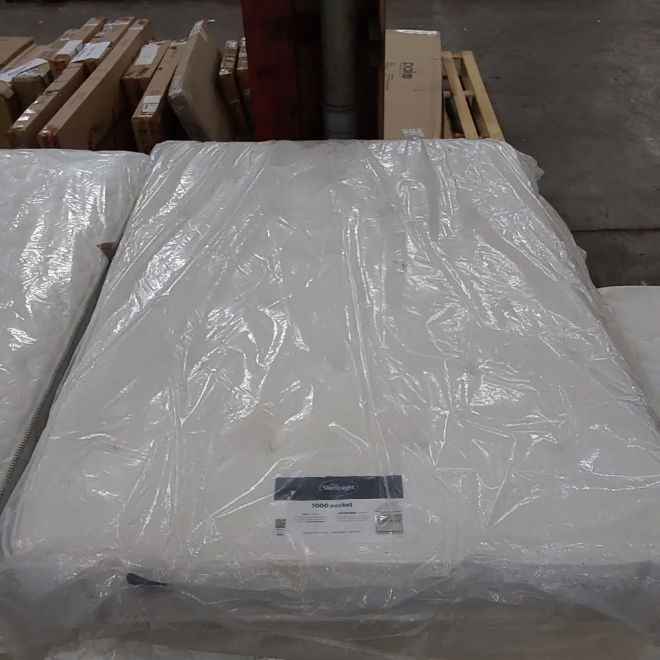 BAGGED SILENTNIGHT 4FT6 DOUBLE SIZED 1000 POCKET MATTRESS 