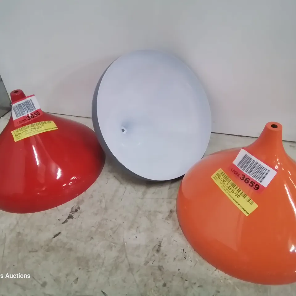 THREE CABALLERE METAL LIGHT SHADES