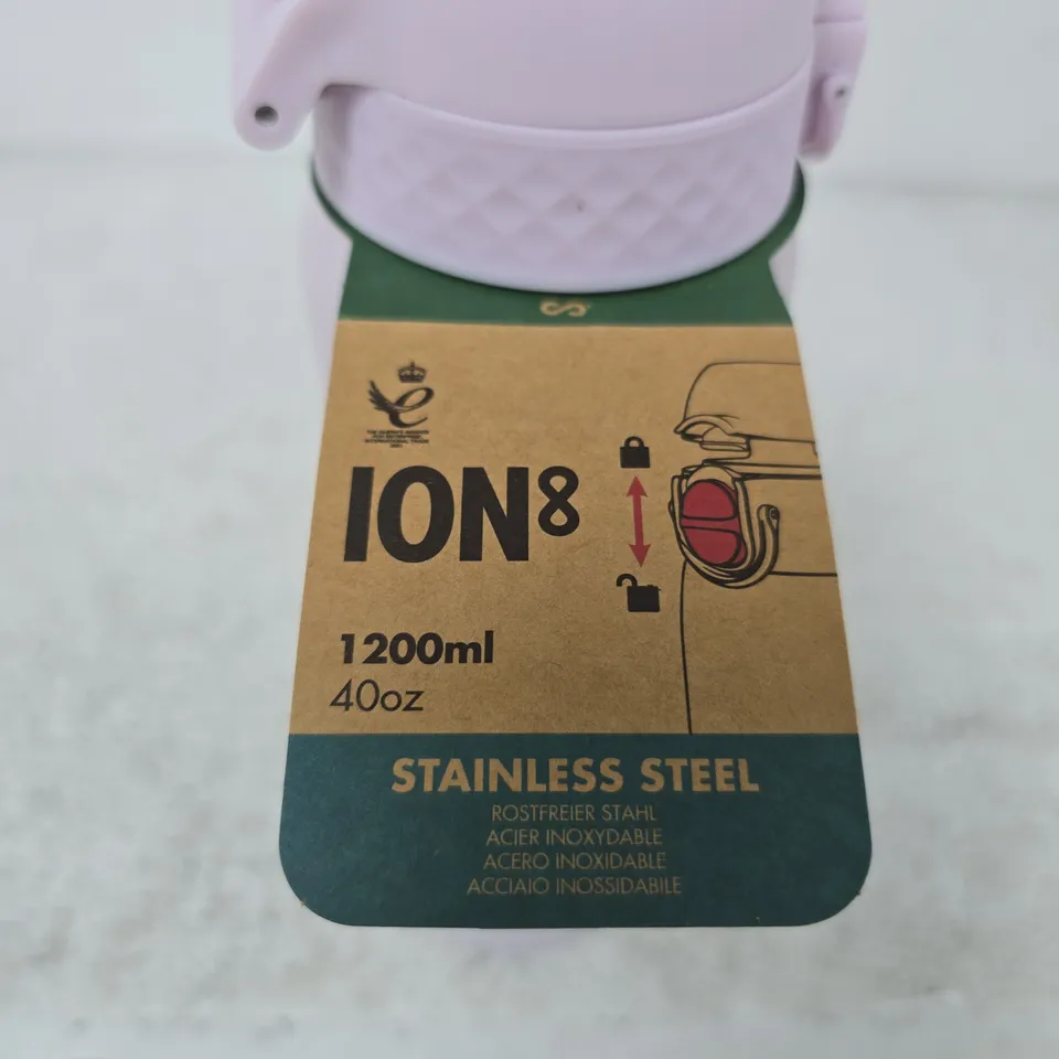 ION8 STAINLESS STEEL WATER BOTTLE 1200ML – PINK