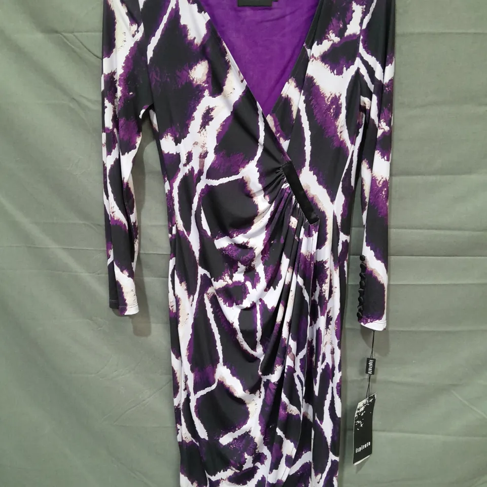 ISPIRATO PATTERENED PURPLE DRESS - 8