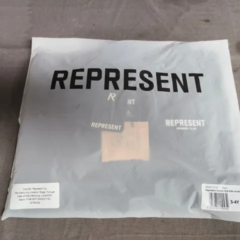 REPRESENT OWNERS CLUB KIDS HOODIE - BLACK, 3-4Y