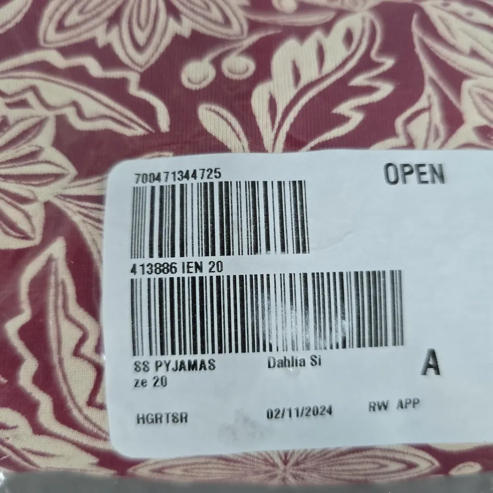 SEASALT CORNWALL FLORAL PRINT WOMEN'S PAJAMAS  – UK 20 