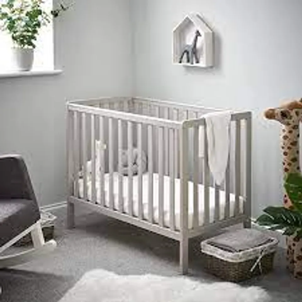 BOXED BANTHAM SPACE SAVER COT - TAUPE GREY