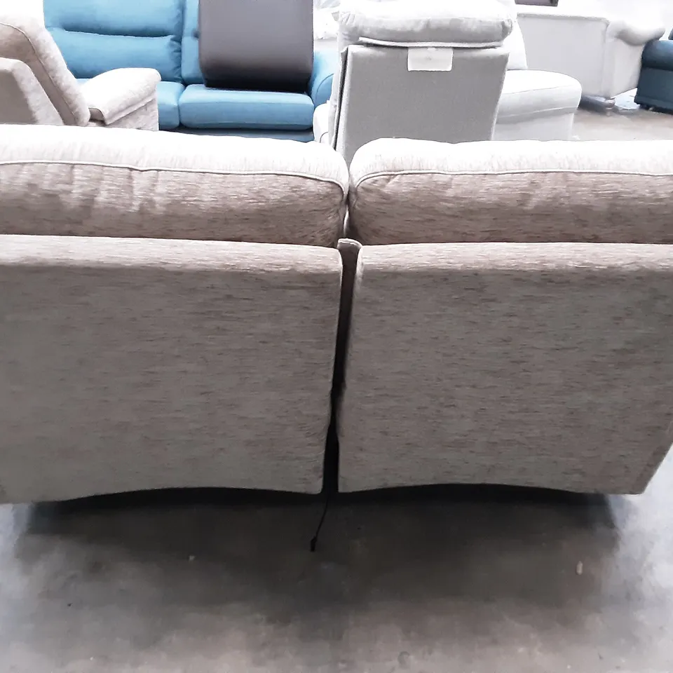 QUALITY BRITISH MANUFACTURED DESIGNER G PLAN STANTON 2 SEATER MANUAL RECLINING DOUBLE C224 DESTINY STORM 