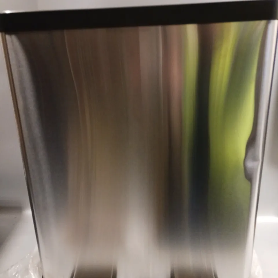 BOXED 60L RECYCLING BIN IN CHROME 