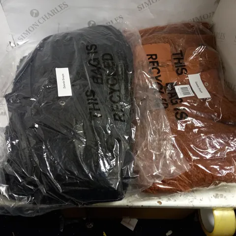 BOX OF 2 BRAND NEW COTTON:ON EXPLORER SHERPA SWEATERS IN SMALL. BLACK AND BAKED CLAY