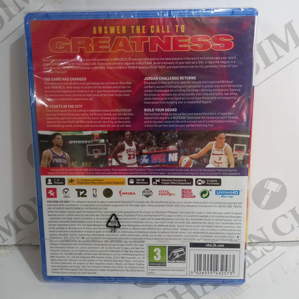 BOXED CELLOPHANE WRAPPED NBA 2K23 FOR PS5 