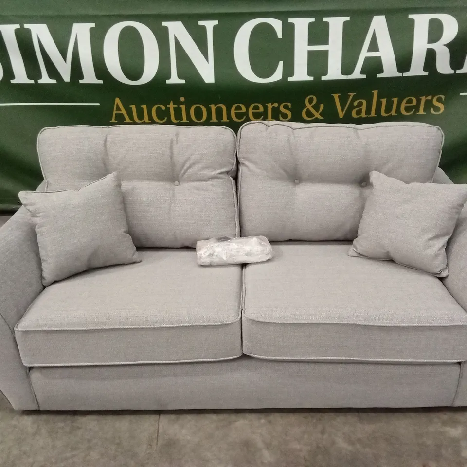 HALSTOW 2 SEATER FABRIC SOFA - SILVER RRP £729