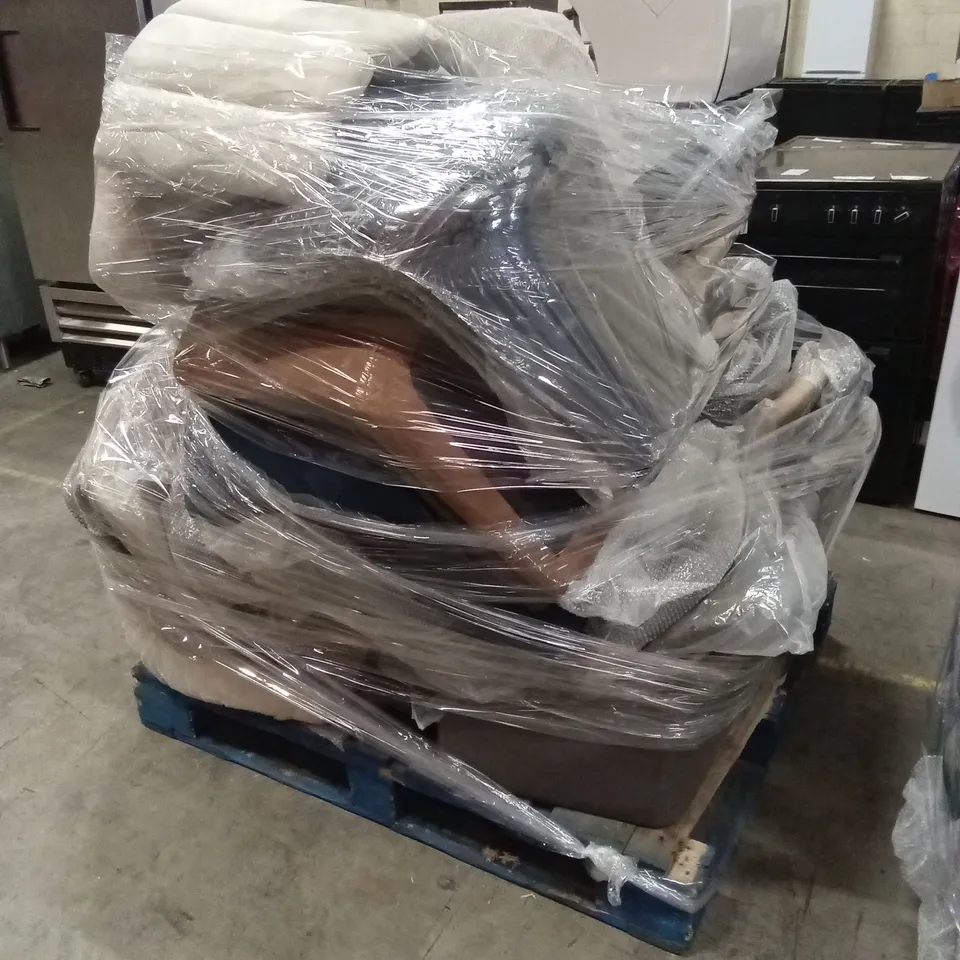 PALLET OF ASSORTED DINING CHAIR PARTS - MISSING LEGS/SEATS ONLY