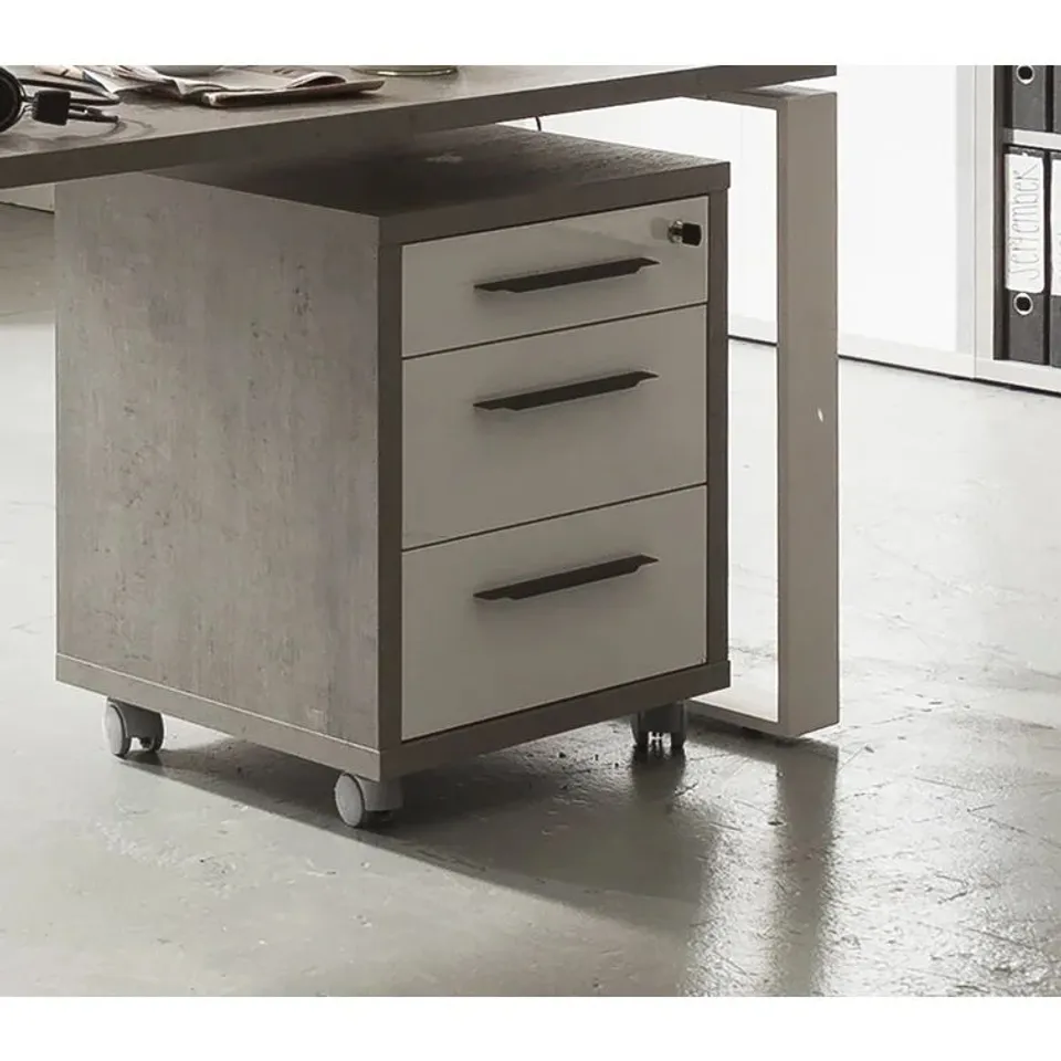 BOXED DISEGNO 48.5CM WIDE 3 DRAWER MOBILE CABINET (1 BOX)