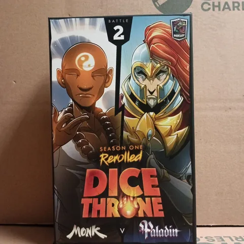 DICE THRONE: MONK V PALADIN β SEASON ONE: REROLLED BOARD GAME BOX