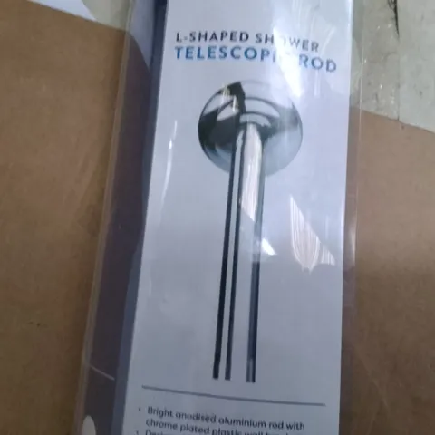 BOXED CROYDEX L-SHAPED SHOWER TELESCOPIC ROD