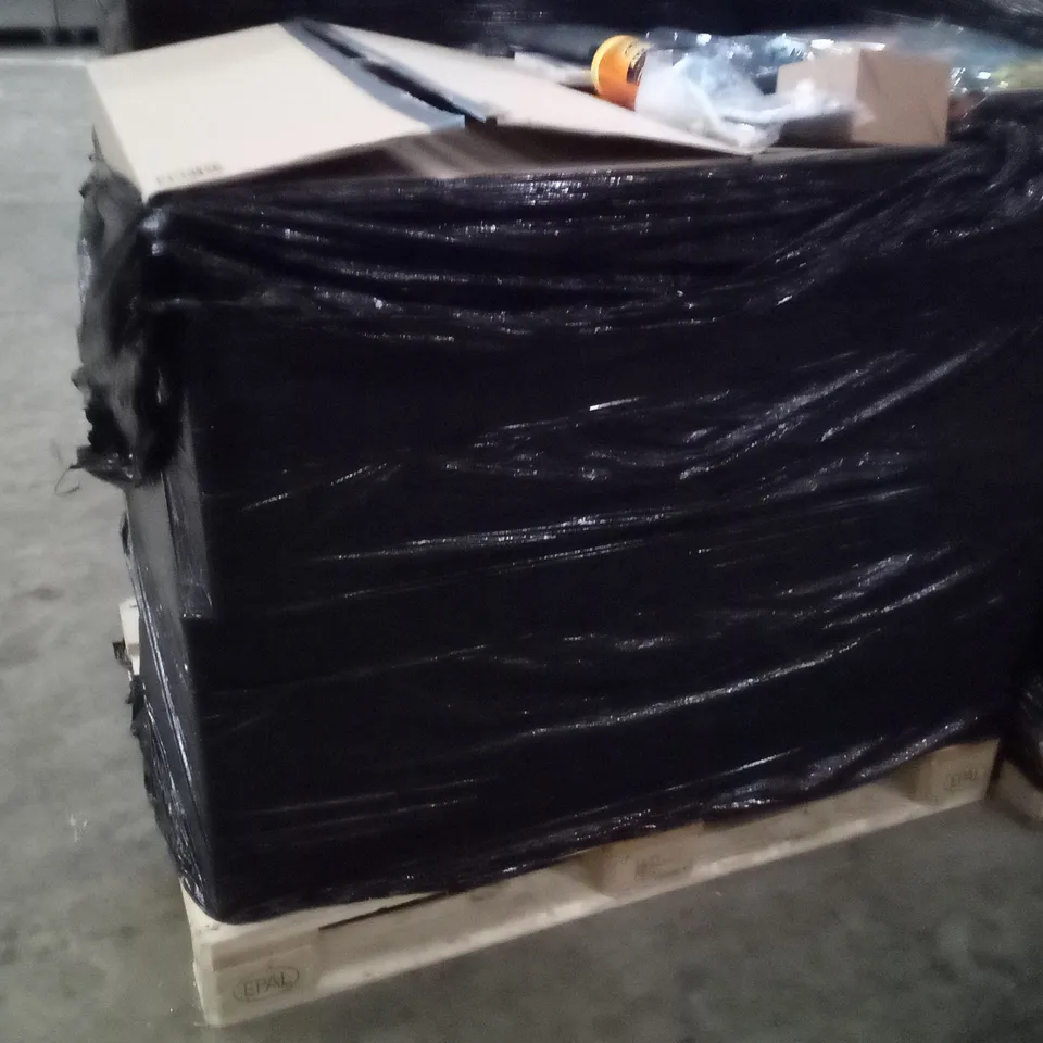 PALLET OF 4 BOXES CONTAINING ASSORTED ITEMS INCLUDING HAND EXERCISER, ARMORALL ALL ROUND WIPES, PTERODACTYL COSTUME, TOTE BAG, SIXTY YEARS A FISHERMAN BOOK, WELCOME TO CURIOSITY DVD