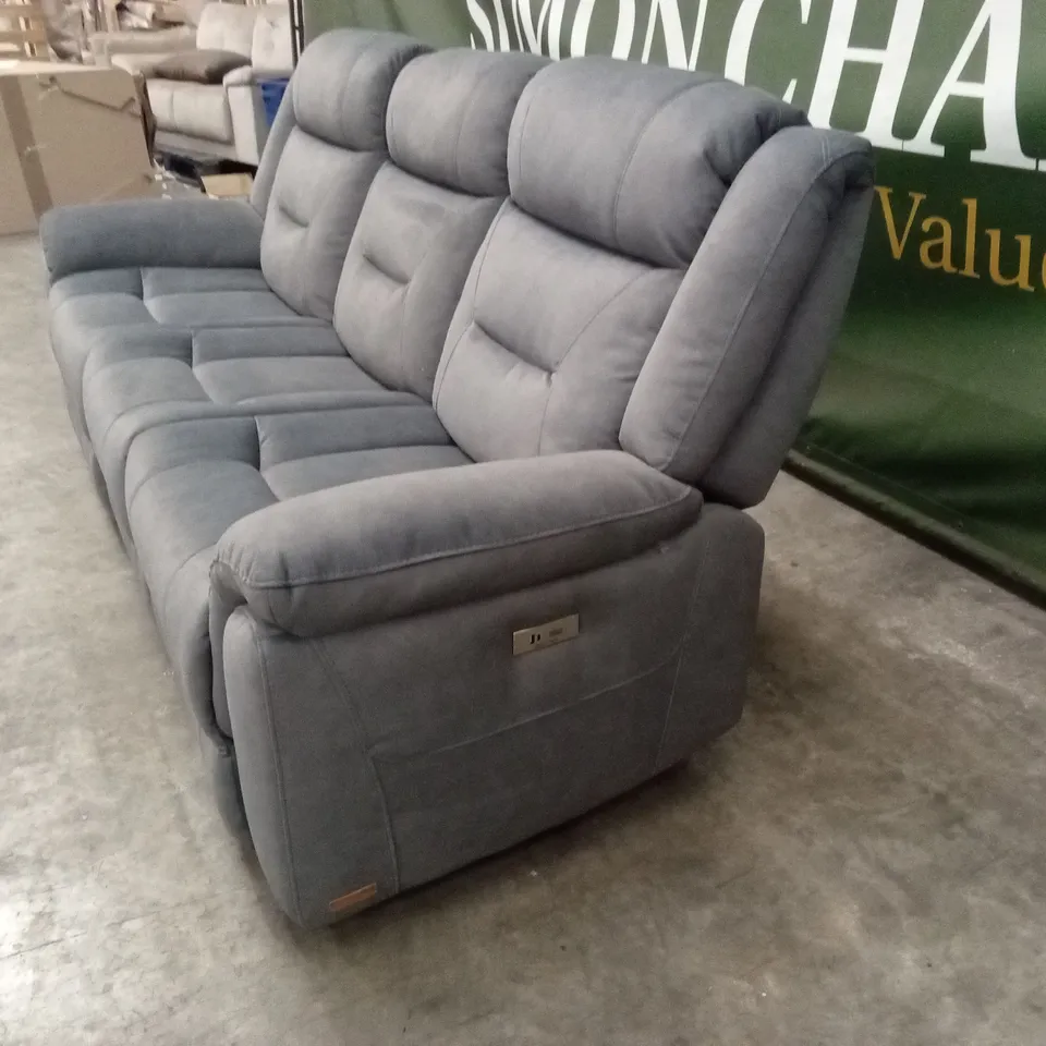 QUALITY DESIGNER 3 SEATER FABRIC POWER RECLINER SOFA