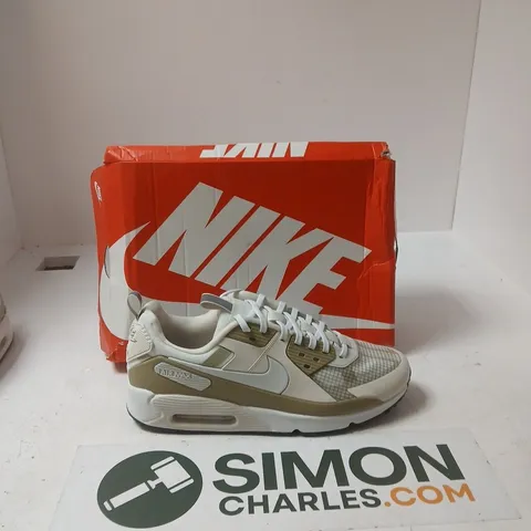  NIKE AIR MAX 90 DRIFT SNEAKERS – LIGHT BONE/OFF WHITE - UK 10.5