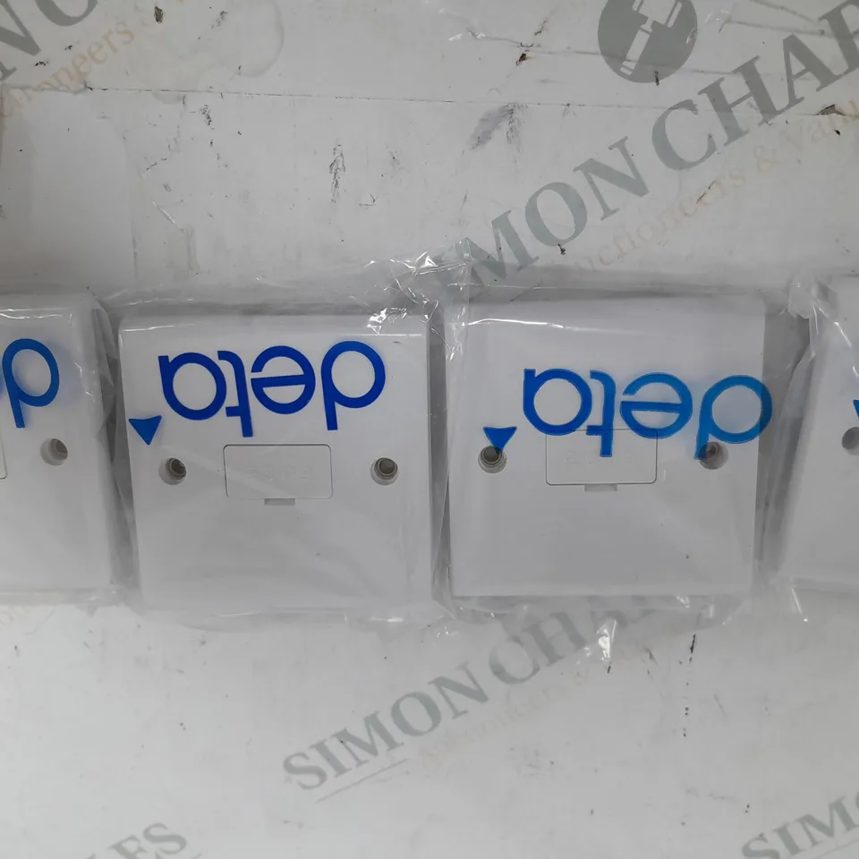 4 X DETA S1360 SLIMLINE WHITE 13A FUSED UNSWITCHED