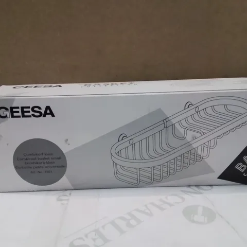 BOXED GEESA SMALL COMBINATION CHROME SHOWER BASKET