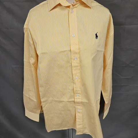 POLO RALPH LAUREN RELAXED FIT SHIRT IN YELLOW STRIPE SIZE M