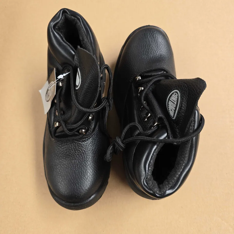 BRAND NEW BOXED CONTRACTOR BLACK SAFETY BOOTS - 3 / 36