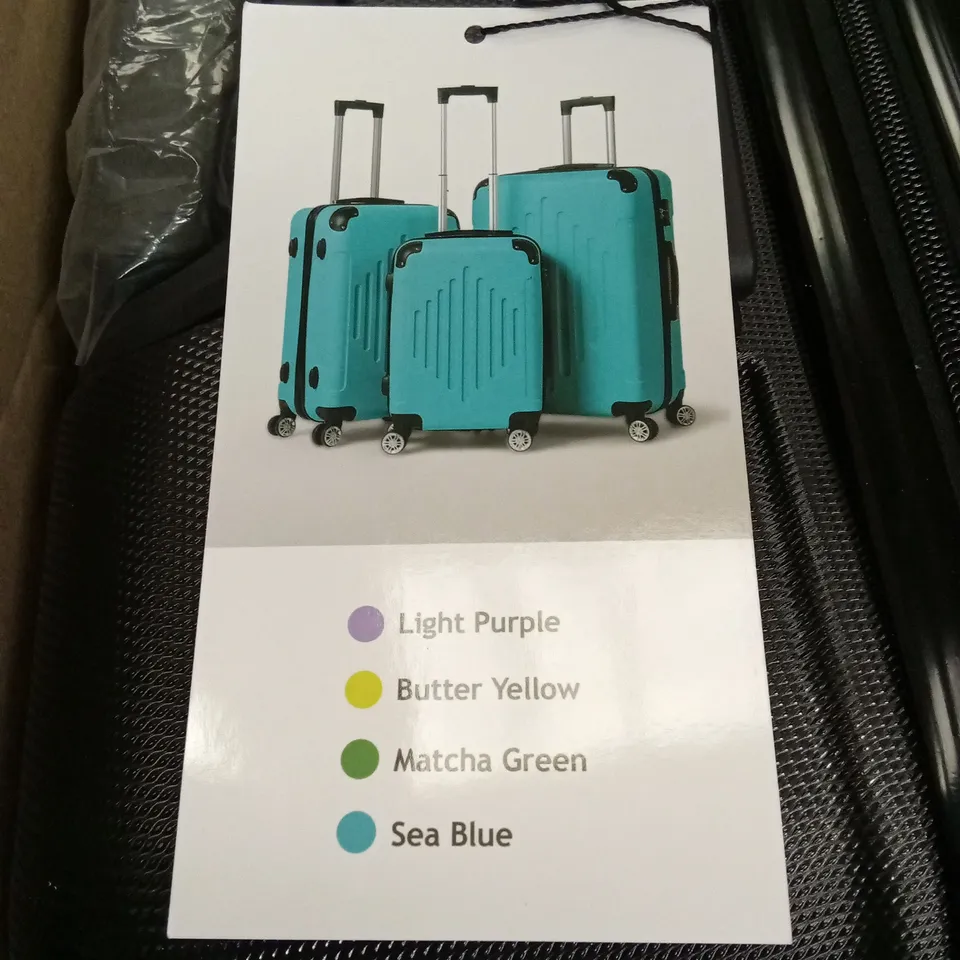 BOXED ROCK LUGGAGE 3 PIECE HARDSHELL SUITCASES