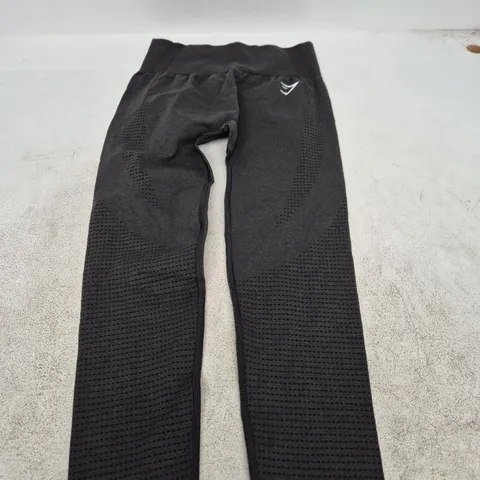GYMSHARK BLACK ATHLETIC LEGGINGS - SIZE UNSPECIFIED