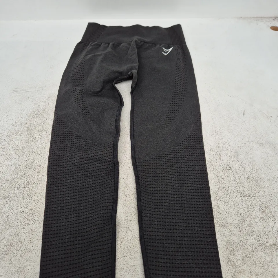 GYMSHARK BLACK ATHLETIC LEGGINGS - SIZE UNSPECIFIED 