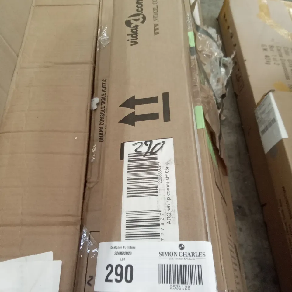 BOXED VIDA 1PC CORNER SHELF - WHITE