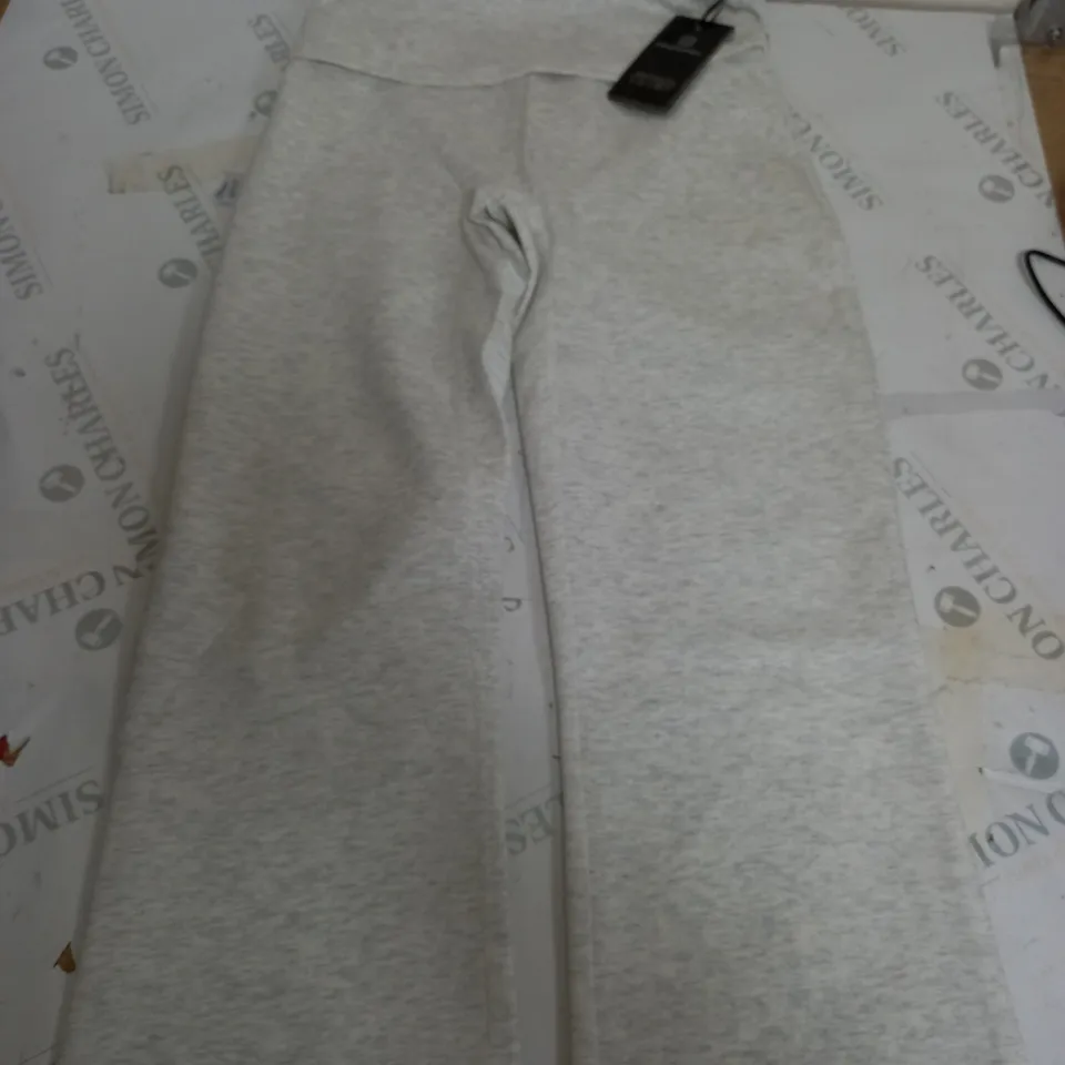 NKD APPAREL MARL GREY RUCHED FLARES - MEDIUM