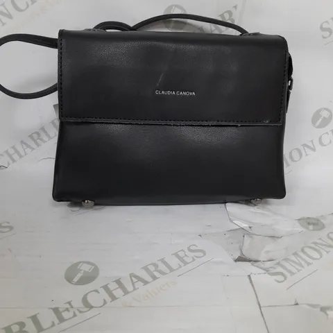 CLAUDIA CANOVA LEATHER CROSSBODY BAG IN BLACK 