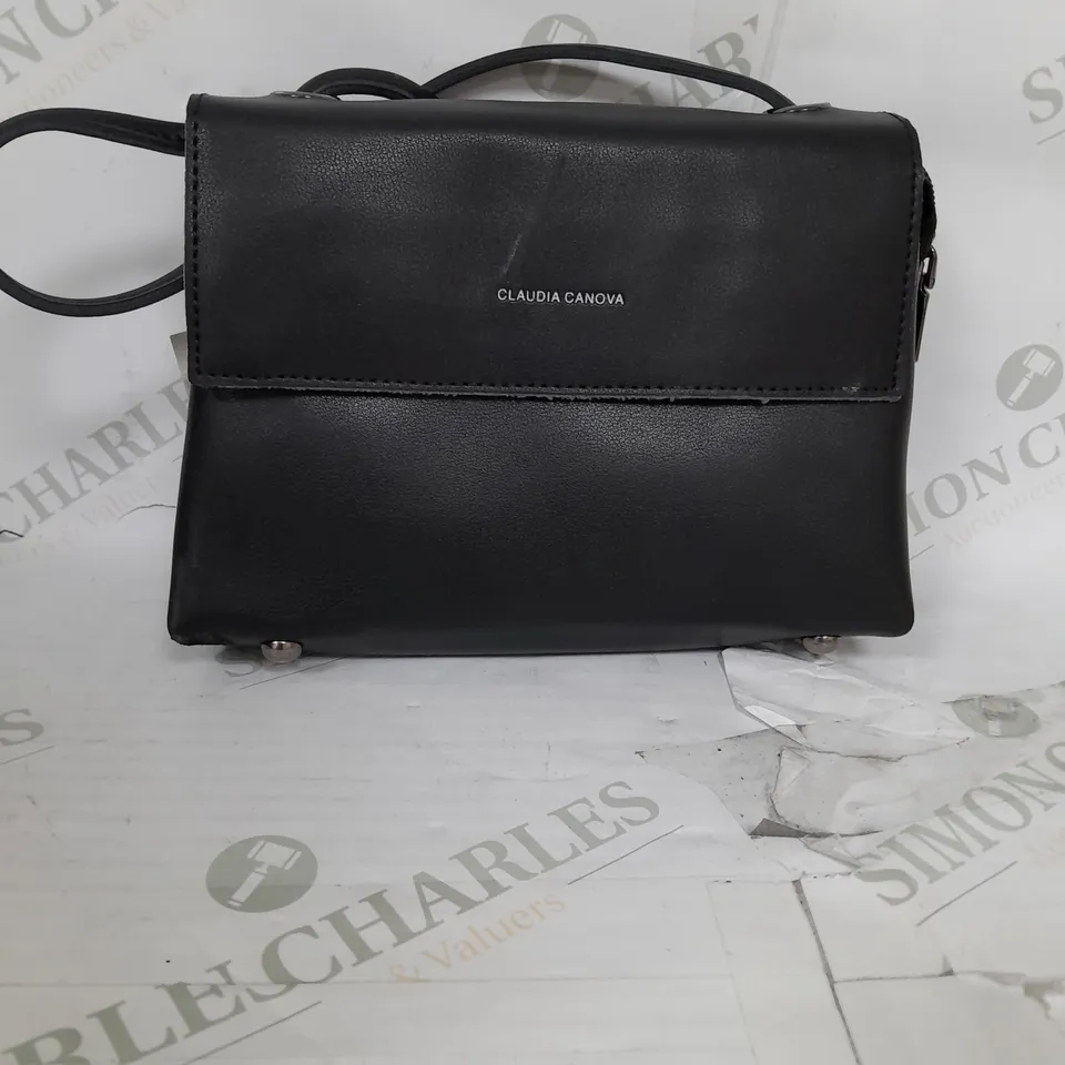 CLAUDIA CANOVA LEATHER CROSSBODY BAG IN BLACK 