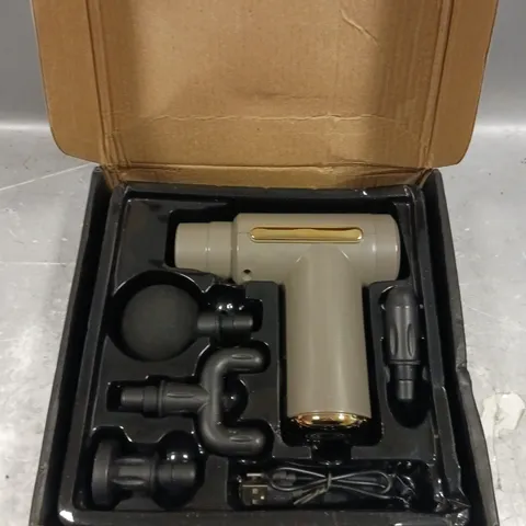 BOXED RECHARGEABLE MASSAGE GUN 