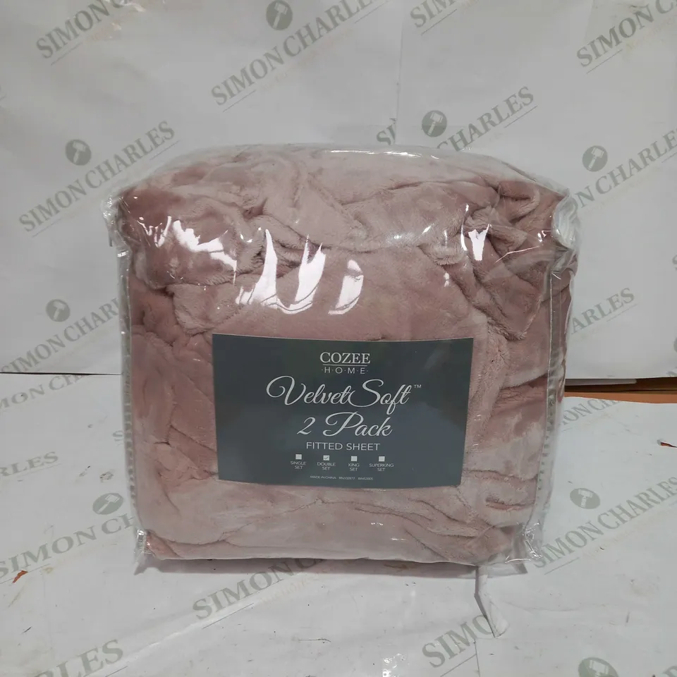 COZEE HOME SET OF VELVETSOFT DEEP FITTED SHEETS