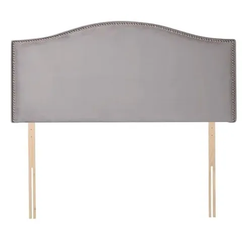 BAGGED CONDOR 135CM UPHOLSTERED HEADBOARD - SILVER