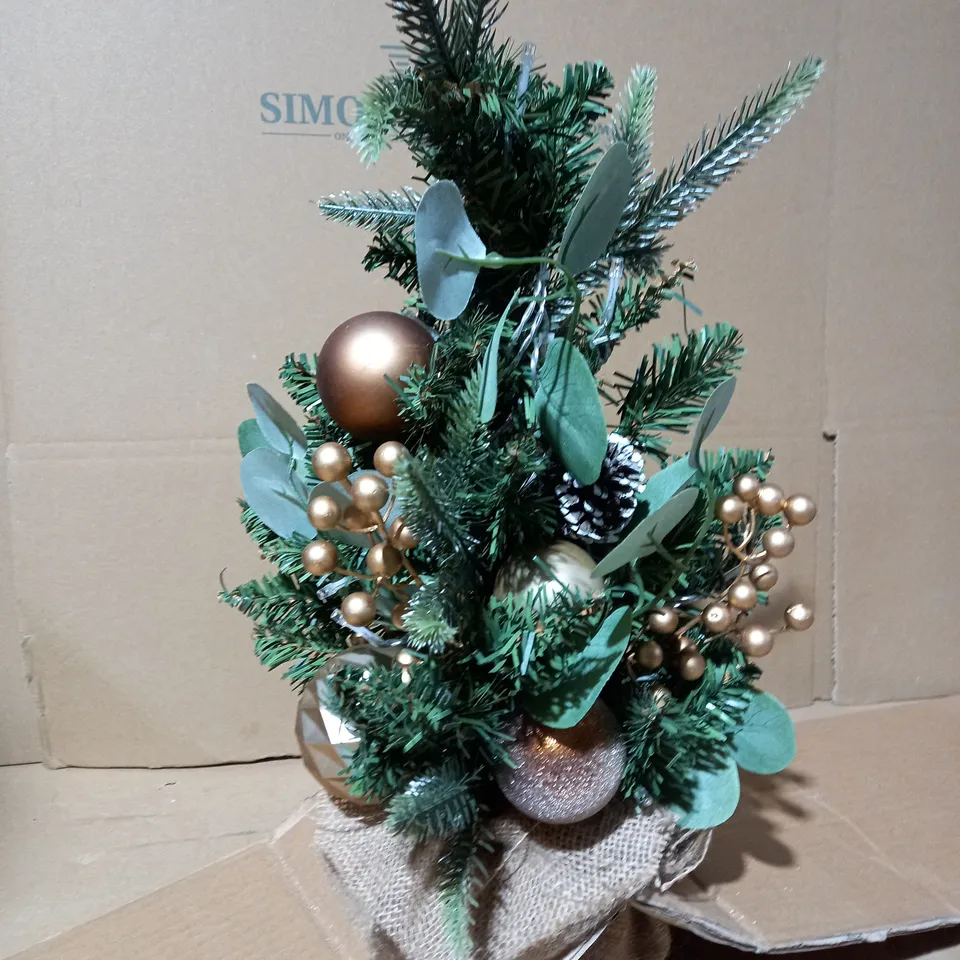 COPPER AND GOLD PRE LIT TABLE TOP TREE 