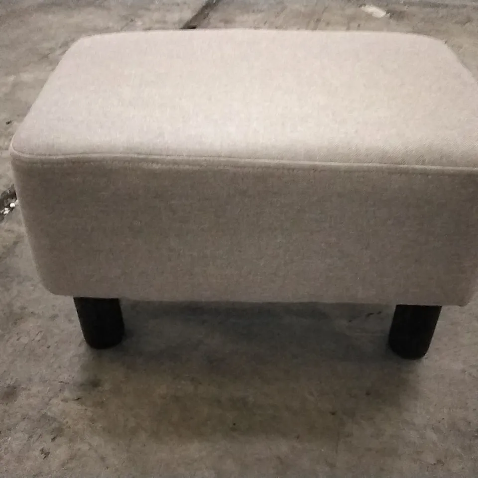 LIGHT GREY FABRIC FOOTSTOOL