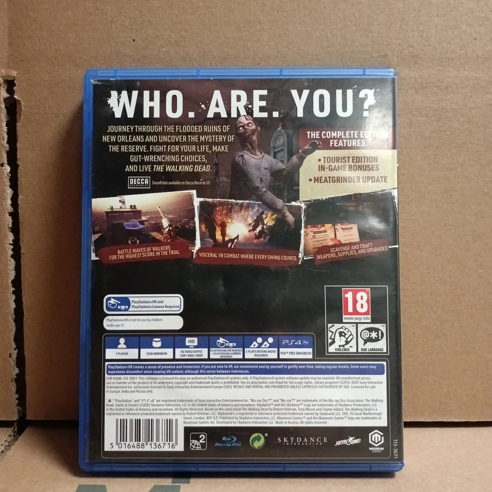 THE WALKING DEAD: SAINTS & SINNERS – COMPLETE EDITION - PS4