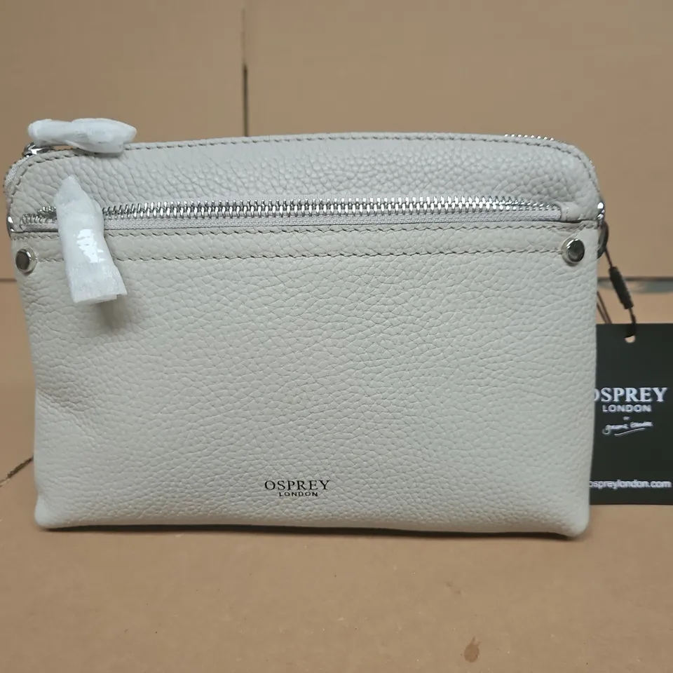 OSPREY LONDON STELLA CROSSBODY BAG – TAUPE GRAINY HIDE