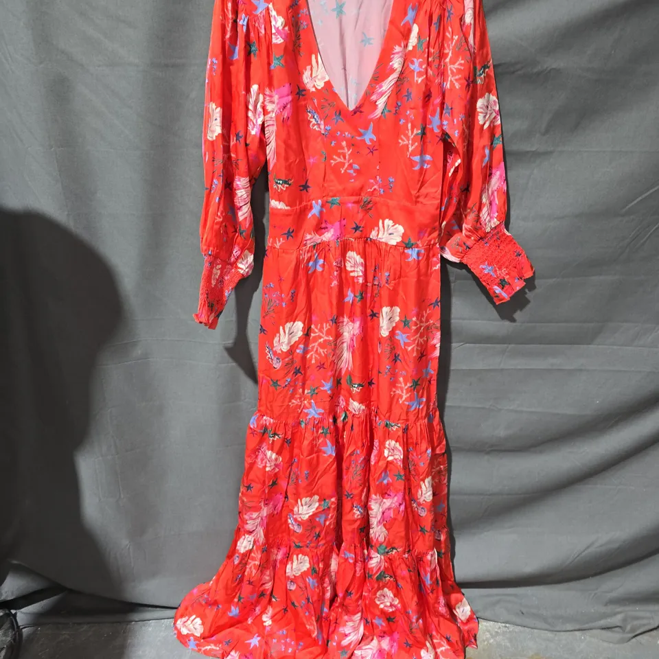 SIRENS LONDON ROMY CORAL PRINTED DRESS – UK 8