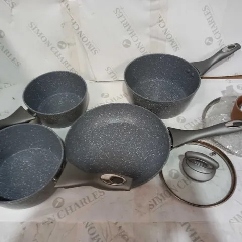 SALTER MARBLESTONE 4-PIECE NON-STICK PANS
