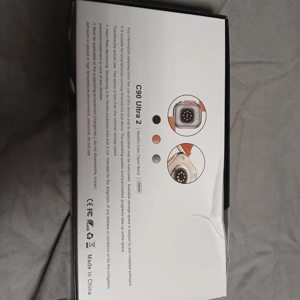 C90 ULTRA 2 SMART WATCH – BOXED WITH EXTRA BANDS AND CHARGING CABLE