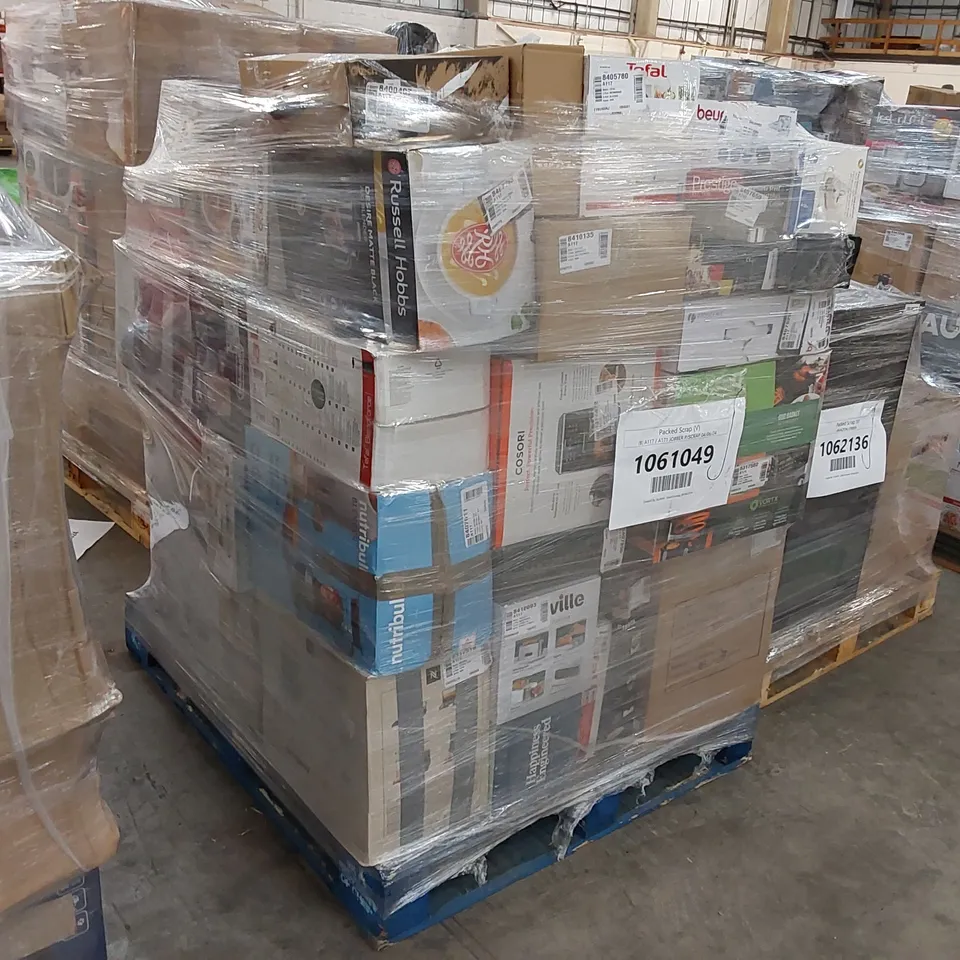 PALLET OF APPROXIMATELY 64 UNPROCESSED RAW RETURN HOUSEHOLD AND ELECTRICAL GOODS TO INCLUDE;