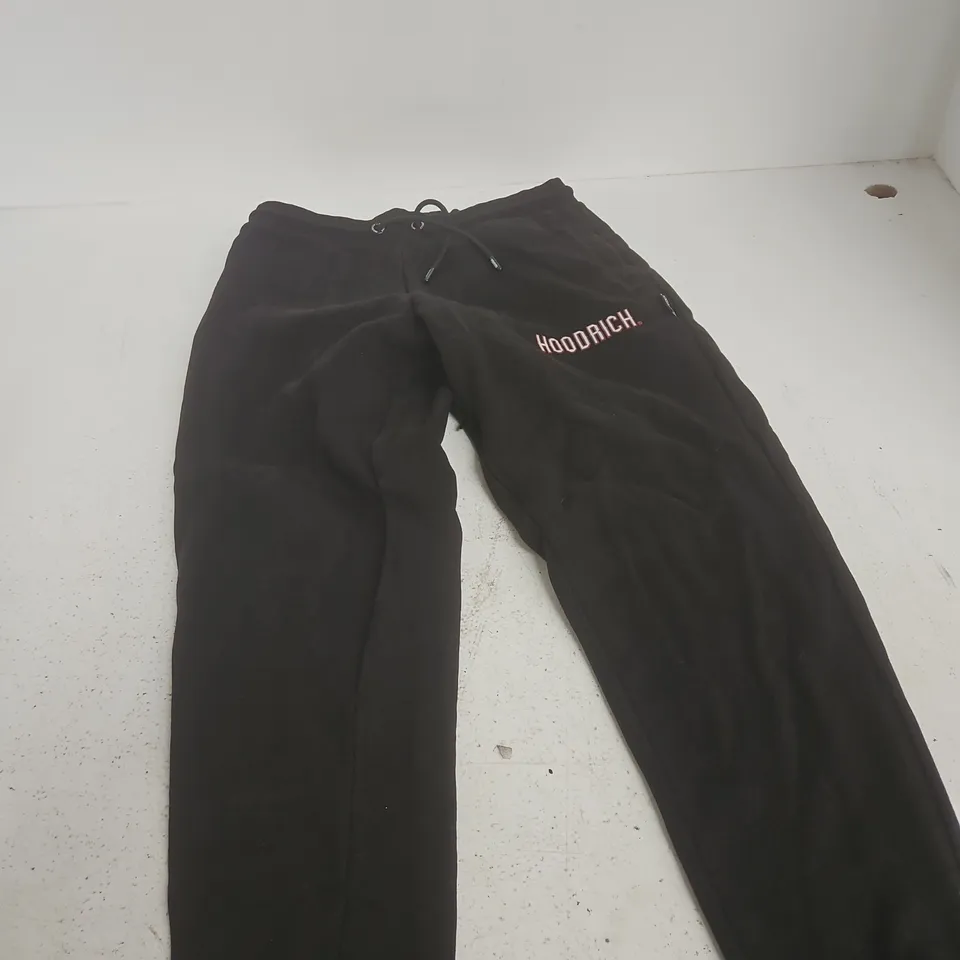 HOODRICH BLACK SWEATPANTS – UK SIZE S 