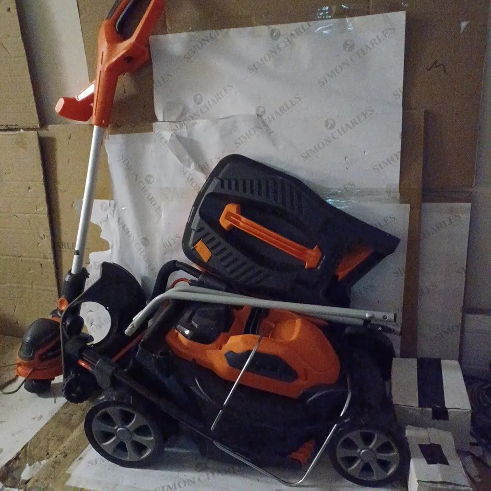 YARD FORCE 32CM LAWNMOWER AND TRIMMER RRP £199
