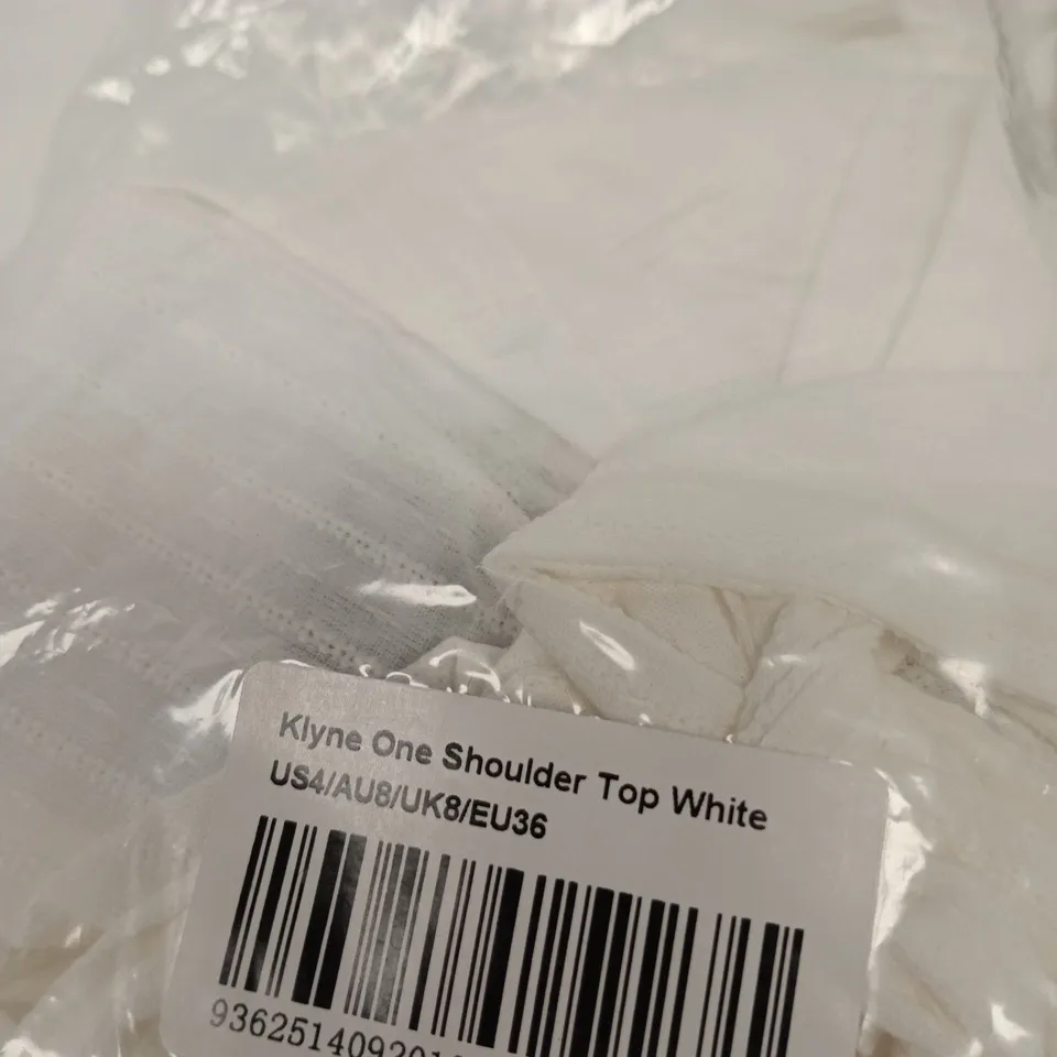 PRINCESS POLLY KLYNE ONE-SHOULDER TOP WHITE – UK8