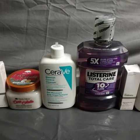 APPROXIMATELY 15 ASSORTED HEALTH & BEAUTY PRODUCTS TO INCLUDE CERA VE, MOUTHWASH AND THE ORDINARY