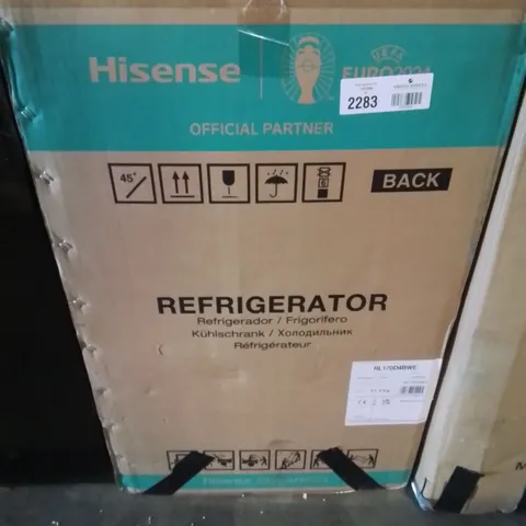 BOXED HISENSE RL170D4BWE UNDER COUNTER FRIDGE IN WHITE 