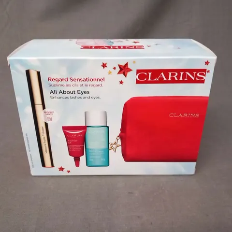 BOXED CLARINS ALL ABOUT EYES GIFT SET