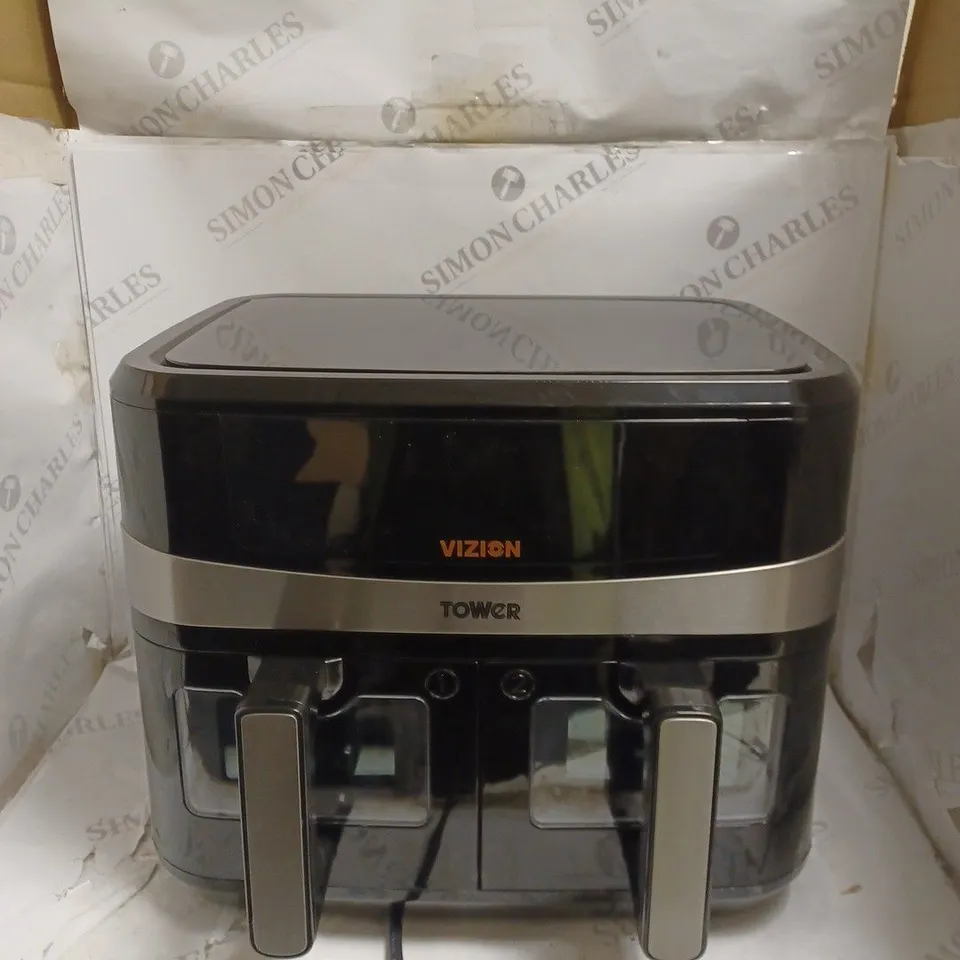 BOXED TOWER VORTX T17100 VIZION DUAL BASKET AIR FRYER