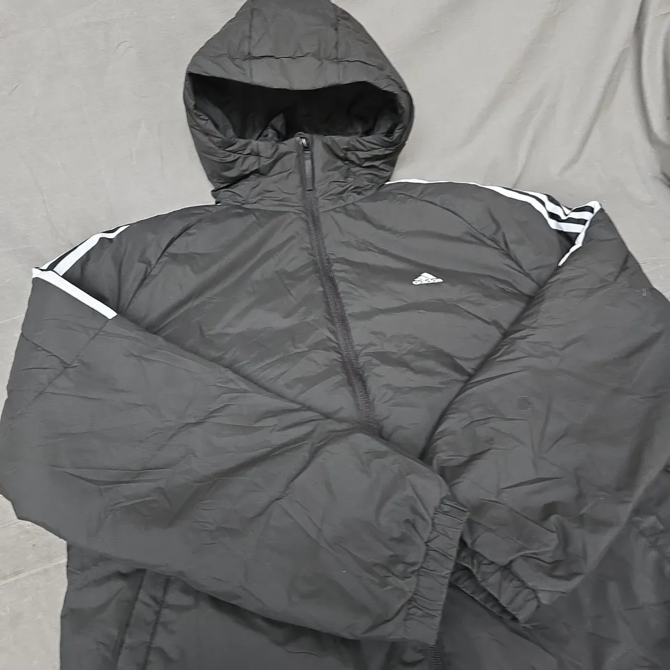 ADIDAS MEN'S HOODED ZIP-UP JACKET - SIZE UNSPECIFIED