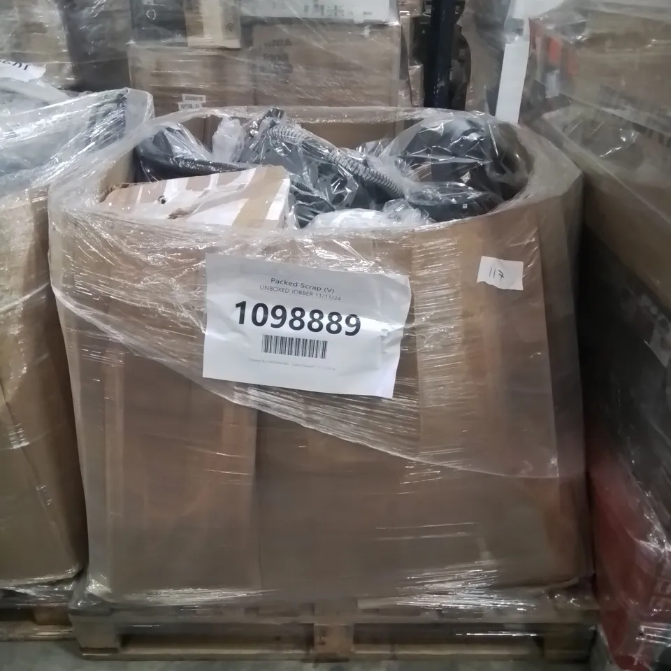 PALLET OF APPROXIMATELY 25 UNPROCESSED RAW RETURN HOUSEHOLD AND ELECTRICAL GOODS TO INCLUDE;